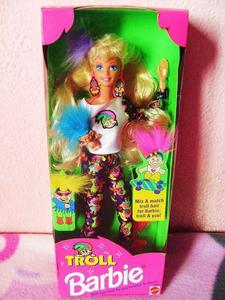 3 Барби из детства: Barbie Troll (Индонезия!), Sunjewel Barbie, Paint n Dazzle Barbie