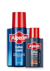 Alpecin Coffein-Liquid, 1 x 200 ml + GRATIS Coffein-Shampoo C1, 1 x 75 ml - Kombiset mit praktischer Probiergröße