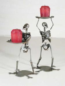 Skeletons Standing Candle Holders