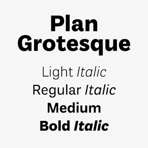 Шрифт Plan Grotesque