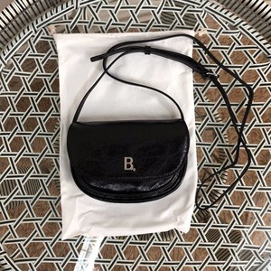 BALENCIAGA B XS CROSSBODY BAG GRAINED NAPPA CALFSKIN IN BLACK