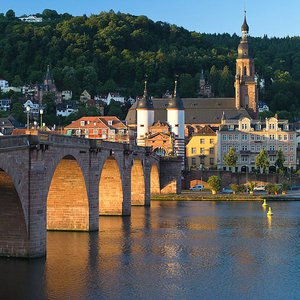 12. Старый город и Старый мост в Гейдельберге - Altstadt Heidelberg / Alte Brücke (Баден-Вюртемберг)