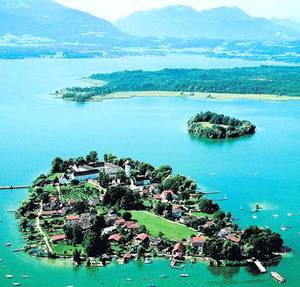 34. Озеро Химзе и остров Херренкимзе - Chiemsee mit Insel Herrenchiemsee (Бавария)