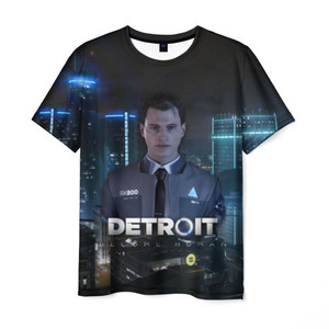 Мужская футболка 3D «Detroit: Become Human - Connor»