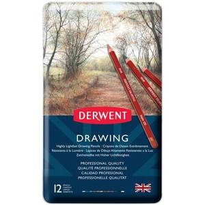 Набор карандашей цветных Derwent "Drawing" 12 цв в метал кор