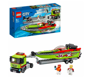 Конструктор LEGO City Great Vehicles Транспортировщик скоростных катеров 60254