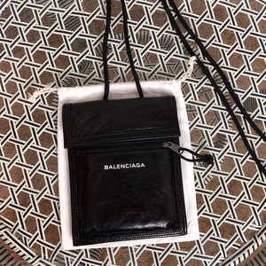 Balenciaga Explorer Pouch Strap In Black