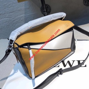 Loewe Puzzle Patchwork Bag Calfskin Yellow