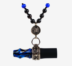 Mouth Tip Samurai Beads / Blue
