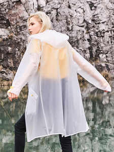 Дождевик прозрачный матовый без рамочек