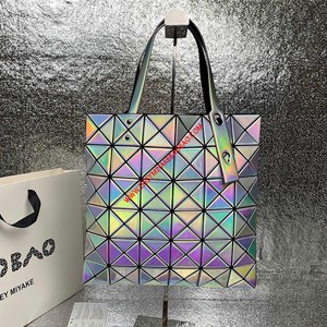 Issey Miyake Lucent Metallic Tote Silver