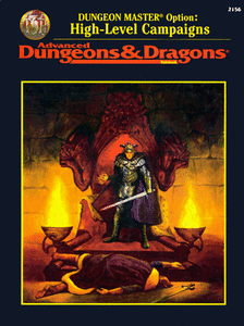 TSR 2156 - Dungeon Master Option: High-Level Campaigns - Advanced Dungeons & Dragons, Rulebook