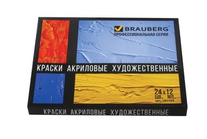 Brauberg Краски акриловые 24 цвета 191124