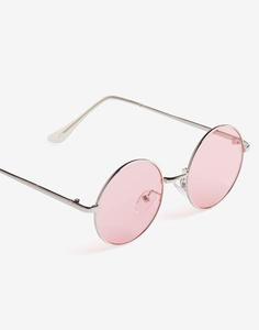 Круглые очки с розовыми стеклами