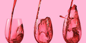 Вино розовое полусухое