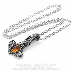 Alchemy Gothic Amber Dragon Thorhammer