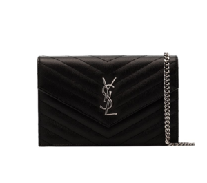 Saint Laurent мини-сумка Envelope с ремнем-цепочкой