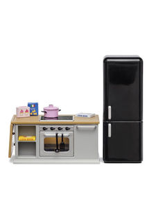 Lundby / Набор мебели для домика Кухонный остров и холодильник