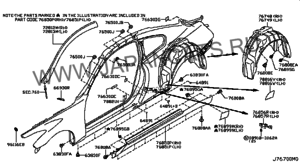 Nissan 78816-JL00B