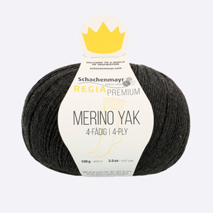 Пряжа Schachenmayr Regia Premium Merino Yak. Цвет 07512 антрацит