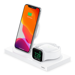 Док-станция Belkin BOOST↑CHARGE™ 3‑in‑1 для беспроводной зарядки iPhone, Apple Watch и AirPods (цвет белый или чёрный)