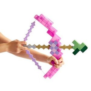 Зачарованный пиксельный лук со стрелой из Майнкрафт