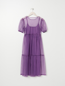 Sinsay violet checkered dress