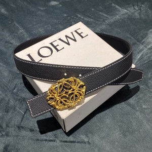 Loewe Anagram Buckel Reversible Belt Togo Calfskin In Black