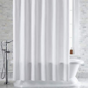 Pebble Matelasse White Shower Curtain, Crate&Barrel