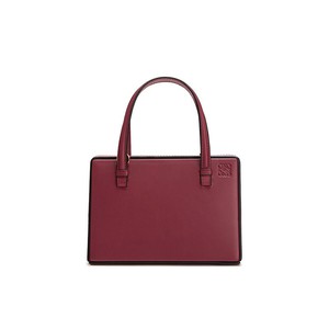 Loewe Postal Bag Natural Calfskin In Burgundy