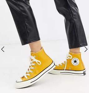 Высокие желтые кеды Converse Chuck '70