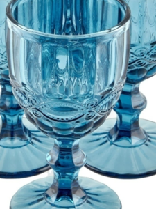 Набор стеклянных бокалов (синие)