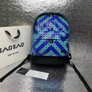 BAO BAO ISSEY MIYAKE KURO DAYPACK STRIPE BACKPACK BLUE/GREEN