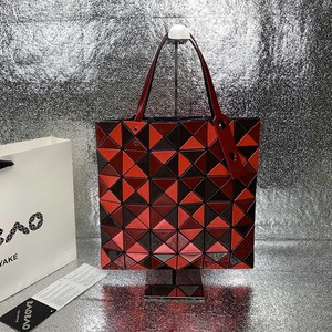 BAO BAO ISSEY MIYAKE LUCENT BI-COLOR TOTE RED