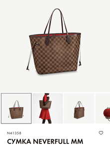 Louis Vuitton  NEVERFULL MM цвета  "Monogram"