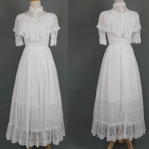 Белое винтажное платье