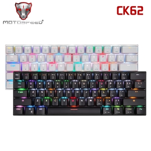 Клава с подсветкой Клавиатура Motospeed CK62 Black RGB Red Switch (русская раскладка)