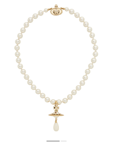 Чокер VIVIENNE WESTWOOD Gold One Row Pearl Drop Choker