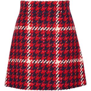 Miu Miu Tweed Houndstooth Skirt