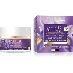 Крем для лица подтягивающий концентрат против морщин 60 Gold & Retinol, Eveline Cosmetics