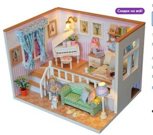 Румбокс. Интерьерный конструктор DIY MINI House Музыкальная комната, M026. Полностью русифицировано.
