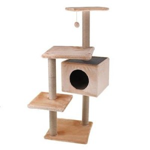 Игровой комплекс с домиком, полками и игрушкой, 38,5х38,5х118см, джут, микс цветов 1043875 купить на «Есть все» в Барнауле