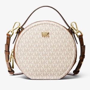 MICHAEL Michael Kors Delaney Medium Logo Canteen Crossbody Bag White
