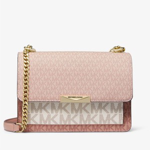 MICHAEL Michael Kors Jade Large Tri-Color Logo Crossbody Bag Pink