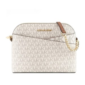 MICHAEL Michael Kors Jet Set Travel Medium Logo Dome Crossbody White