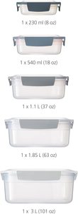 Joseph 81105 Joseph Editions Nest Lock 5-teiliges Vorratsdosenset – Himmel