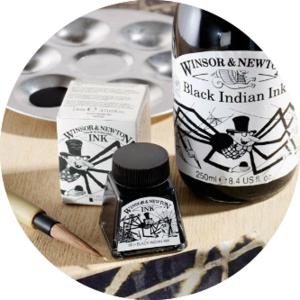 Тушь "Black Indian Ink" (Winsor&Newton)