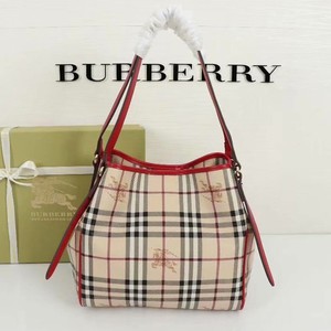 Burberry Novacek Pvc And Leather Shoulder Bag In Red