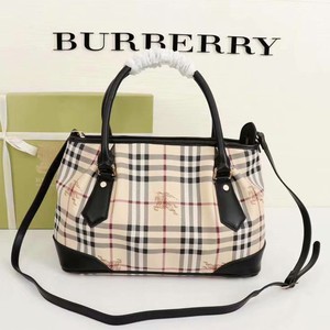 Burberry Vintage Check Medium Burleigh Messenger Bag In Black