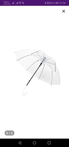 Зонт трость прозрачный